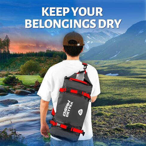 25L Waterproof Dry Bag - Motorcycle Luggage Tail Bag with Straps for Back Seat, Roll Top Lightweight Waterproof Backpack Sack for Travel, Swimming, Boating, Kayaking, Camping and Beach in Kuwait