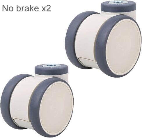 3inch Mute Universal Plastic Caster Wheel Top Screw Hole,M12mm Mute Wear-Resistant 2Pcs(No Brake) in Saudi Arabia