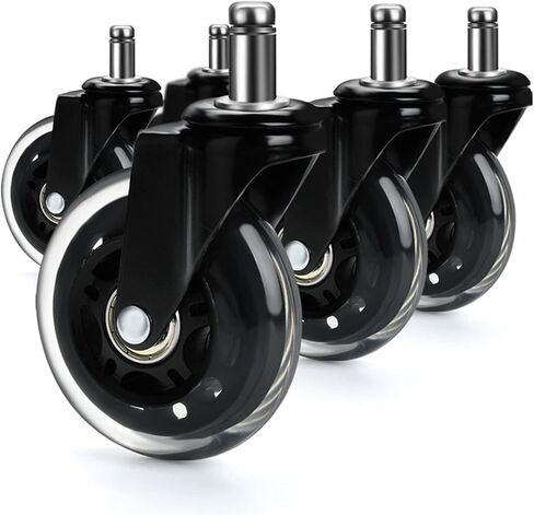 2pcs 3 بوصة دوارة العجلات Rubber العجلات استبدال أجهزة أثاث بكرات آمنة ناعمة (11 ملم) in Saudi Arabia