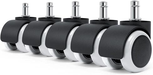 5pcs 50KG Universal Mute Wheel 2 Inch Replacement Caster Rolling Roller Wheels Furniture Hardware(Gray) in Saudi Arabia