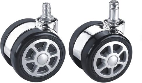 5pcs 2.5 Inch Diameter 60mm Universal Mute Caster Nylon Replacement Swivel Rubber Rollers Wheels(Inserted-11x22mm) in Saudi Arabia