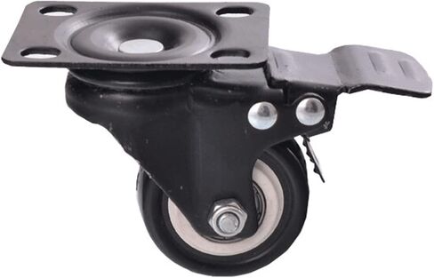 50 مم من المطاط دوارة العجلات Castor Trolley Caster Brake 180 كجم مع الفرامل لكرسي 2 PCS in Saudi Arabia