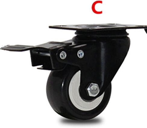 50 مم من المطاط دوارة العجلات Castor Trolley Caster Brake 180 كجم مع الفرامل لكرسي 2 PCS in Saudi Arabia