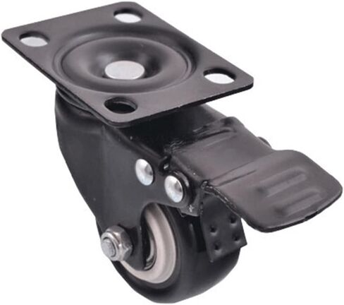 50 مم من المطاط دوارة العجلات Castor Trolley Caster Brake 180 كجم مع الفرامل لكرسي 2 PCS in Saudi Arabia