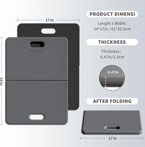 وسادة ركبة اليوغا - بسمك 1 بوصة مع وسادة إضافية ، خالية من الألم للركبتين ، المرفقين ، الرسغين والعودة | قابلة للطي ومتعددة الوظائف ، مناسبة لصالة الألعاب الرياضية المنزلية ، بيلاتيس ، لوح ، حصيرة للياقة التدريب في البطن in Kuwait