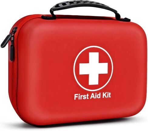 242Pcs Compact First Aid Kit, Waterproof Hard Shell Eva Medical Kits, All-Purpose Portable Trauma First Aid Kit for Boat, Home, Car, Travel, Camping, Hiking and Outdoor Emergencies(Red) in Saudi Arabia