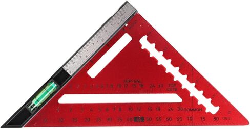 Rafter with Level 7 Inch Woodworking Triangle Ruler Carpenter Tool, Aluminum Alloy (Silver Color) in Saudi Arabia