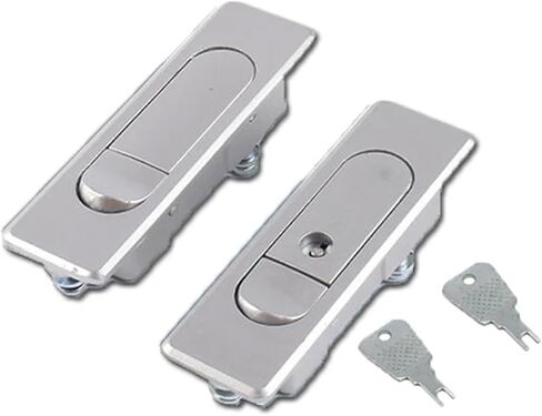 Zinc Alloy Foundation Box Equipment Door Special Lock Electric Cabinet Door Communication Box Cabinets Plane Locks(4sets-509-2-silver) in Kuwait