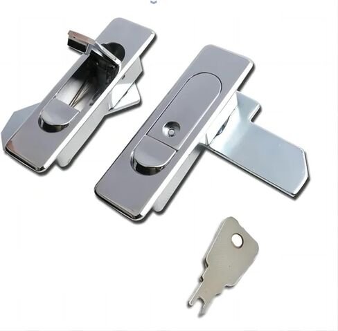 Zinc Alloy Foundation Box Equipment Door Special Lock Electric Cabinet Door Communication Box Cabinets Plane Locks(4sets-509-2-silver) in Kuwait