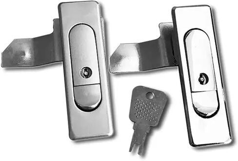 Zinc Alloy Foundation Box Equipment Door Special Lock Electric Cabinet Door Communication Box Cabinets Plane Locks(4sets-509-2-silver) in Kuwait