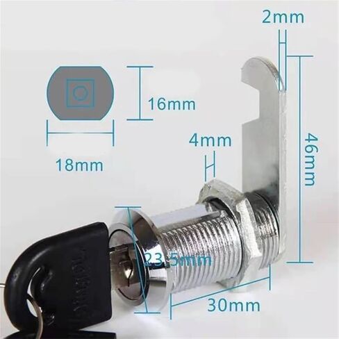 5Sets Zinc Alloy File Cabinet Tongue Latch Toggle Household 16/20/25/30mm Cabinet Door Mailbox Drawer Lock(5Sets-20mm-opening) in Kuwait