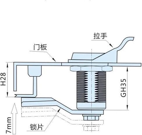 MS816 Metal Cabinet Steel Cabinet Door Lock 1Pcs(XJJ-816) in Kuwait