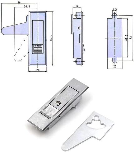 3pcs zinc alloy for fire cam cam lock silver push butting button lock ms603 uss to open electric cabinet (3 stets-white-a-Zinc) in Kuwait