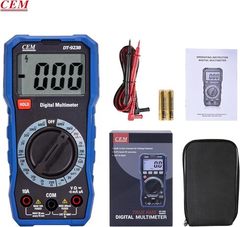 CEM DT-923B 2000 COUNTS Multimeter Digital Multive ، فحص الصمام الثنائي ، اختبار الاستمرارية in Kuwait