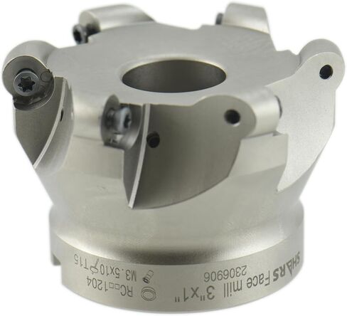SHARS 3" 6 Flutes Round Indexable Face Mill RCKT 1204 Insert New 404-8026 P[ in Saudi Arabia