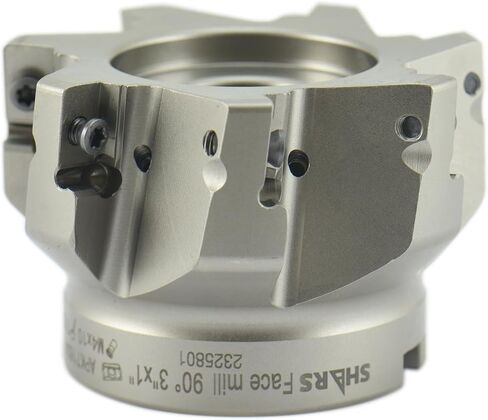 Shars 3" Coolant 90° 7 Flutes Indexable Face Mill APKT APET APMT 1604 7 Flutes + Certificate New 404-2428W S[ in Saudi Arabia