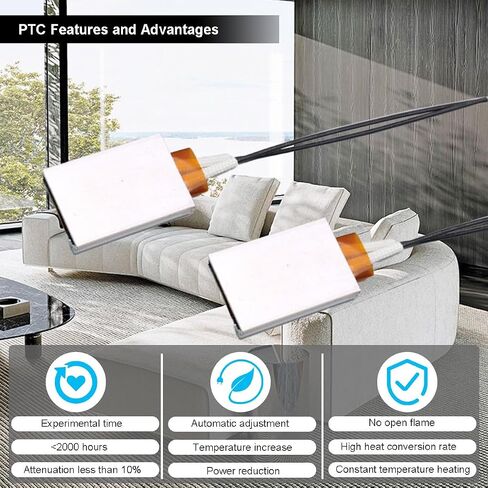 4 PCS PTC عنصر تسخين لوحة التدفئة الكهربائية الأساسية درجة الحرارة الثابتة لوحة التدفئة AC/DC 12V/100 ℃/1-5W قذيفة الألومنيوم مع PD/QC وحدة شرك الجهد القابل للتعديل in Kuwait