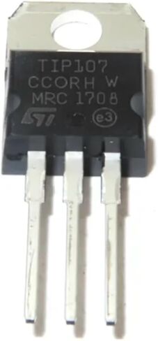10pcs Tip102 Tip105 Tip107 To-220 PNP/NPN قناة دارلينجتون ترانسستور 60V/100V 8A (TIP107) in Saudi Arabia