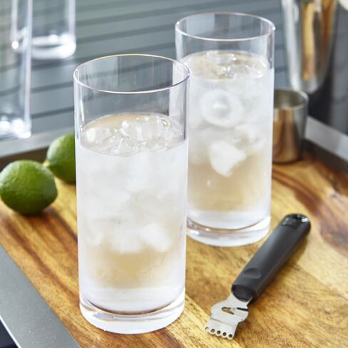 US Acrylic Classic Clear Plastic Reusable Drinking Glasses (Set of 6) 16oz Water Cups | BPA-Free Tumblers, Made in USA | Top-Rack Dishwasher Safe in Kuwait