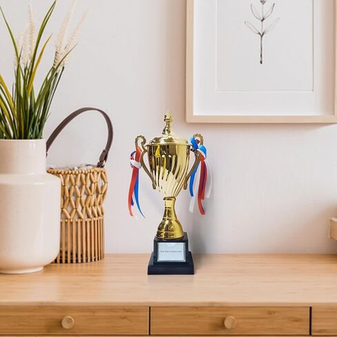 كأس Gold Trophy مع صورة أو فتحة نصية قابلة للتخصيص ، 12.6 في الطول والبلاستيك مع الذهب اللامع ، رائعة للرياضة ، جوائز المدرسة ، المسابقات والاحتفالات. in Saudi Arabia
