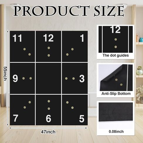 Fitness Precision Mat Home Workout Equipment 4.6' x 4' x 2.2 mm Large Exercise Rubber Non Slip Mat for Yoga Pilates Cardio Fitness Home Gym Floor in Saudi Arabia
