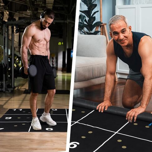 Fitness Precision Mat Home Workout Equipment 4.6' x 4' x 2.2 mm Large Exercise Rubber Non Slip Mat for Yoga Pilates Cardio Fitness Home Gym Floor in Saudi Arabia
