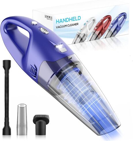 Handheld Vacuum Cordless Rechargeable,Car Vacuum Cleaner with LED Light/Multi Accessories，1.5lbs Lightweight Dust Busters Cordless Rechargeable for Car and Home, Mine Portable Vacuum in Saudi Arabia
