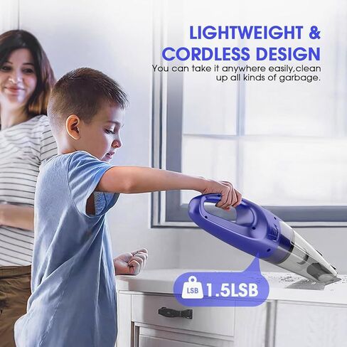 Handheld Vacuum Cordless Rechargeable,Car Vacuum Cleaner with LED Light/Multi Accessories，1.5lbs Lightweight Dust Busters Cordless Rechargeable for Car and Home, Mine Portable Vacuum in Saudi Arabia