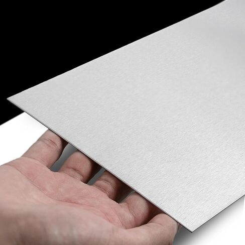 2 حزمة 304 ورقة من الفولاذ المقاوم للصدأ ، 12 "× 6" × 1/32 "(0.8 مم) صفيحة ، صفيحة الصلب من الدرجة الغذائية مثالية ل DIY ، المطبخ والحرف ، مقاومة للتآكل للسيارات و HVAC in Saudi Arabia