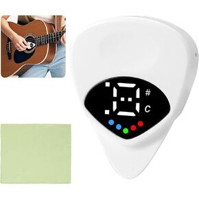 2-in-1 Guitar Pick Tuner, Digital Tuner Guitar Pick with LED Screen & 12-ET, Precision String Instrument Plectrum Tuning Musician Gift for Electric, Acoustic Guitars, Bass, Ukulele in Kuwait