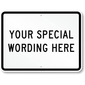 SmartSign 12"x18" Custom Sign, Add Your Text and Choose Color 63 mil Laminated Rustproof Aluminum, Fade-Proof, Personalize for Business, Home, Airbnb, Delivery, Made in USA in Kuwait