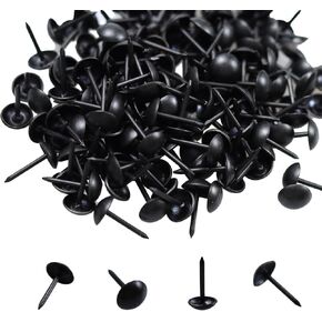 200pcs 2/7 "مسامير تنجيد ، دبابيس أظافر الأثاث الدائري ، 7 × 13 مم للأثاث المنجد ، لوحات الفلين ، مشاريع DIY - أسود in Kuwait