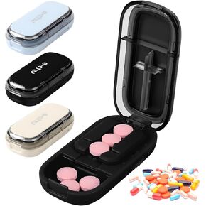 Pill Cutter Splitter for Small and Tiny Pills - 1/4 Pill Cutter with Centering Device - Easy-to-Use Splitter for Precision Cuts - for Small and Tiny (White) in Saudi Arabia