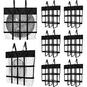 Tessco 2 Pcs Box Fan Holder Horse Stall Classic Fan Bag Hanging Web Horse Fan Holder Nylon Box Fan Hay Bag, Black in Saudi Arabia