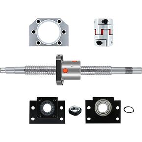 25 مم 2505 2510 مجموعة مجموعة كرات مع Double Nut + BKBF20 دعم + DSG25H Nut Housing + D40L66 اقتران (DFU2505 مزدوج الجوز ، 1100 مم) in Kuwait