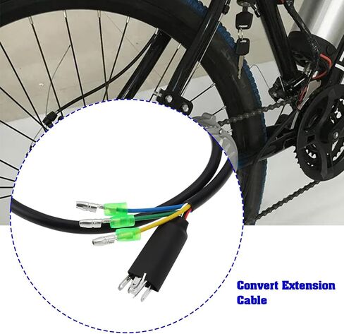 9Pin 12-72V Hub Motor Convert Extension Cable Waterproof Connector with Plug Suitable for 250W-1200W Electric Bicycle Motor (60cm) in Saudi Arabia