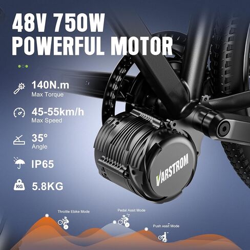 750W TSDZ8 Mid Drive Ebike Conversion kit for Upgraded Tongsheng Mid- Drive Kit with Battery,High Power Torque Sensor Mid-Mounted Motor with EKD01 Display for 68-73MM BB Road/City/Mountain Bike in Kuwait