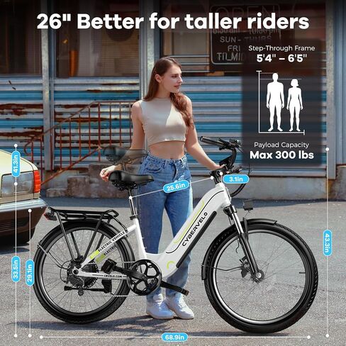 Driftgod 26 "ebikes للبالغين ، حتى 80 ميلًا ، 1000 واط ، ومسابقة ، و 25AH Batike Ebike ، و Women Electric Bike للتنقل -جميع التضاريس -7 سرعات in Saudi Arabia
