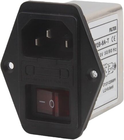 CW2B-10A-T with Light IEC Socket Filter with Switch CW2B-6A-T, CW2B-3A-T(Cw2b-10a-twithredswitch) in Saudi Arabia