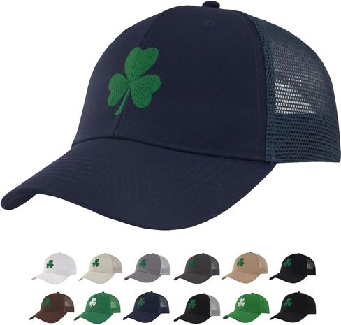 TSSGBL Shamrock Baseball Trucker Hat – M,L,XL,XXL Snapback Lucky Clover Embroidered Mesh Golf Ball Cap in Kuwait