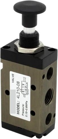 Push-Pull Valve 5 Port 2 Position 4L Series 4L110-06 4L210-08 4L310-10 4L410-15 PNEUMATIC CONTROL VALVE (PC 10MM MOTTINGS ، 4L210-08) in Kuwait