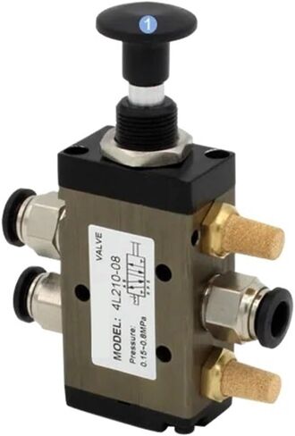 Push-Pull Valve 5 Port 2 Position 4L Series 4L110-06 4L210-08 4L310-10 4L410-15 PNEUMATIC CONTROL VALVE (PC 10MM MOTTINGS ، 4L210-08) in Kuwait