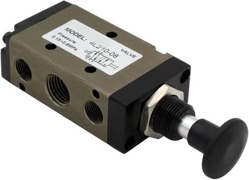 Push-Pull Valve 5 Port 2 Position 4L Series 4L110-06 4L210-08 4L310-10 4L410-15 PNEUMATIC CONTROL VALVE (PC 10MM MOTTINGS ، 4L210-08) in Kuwait