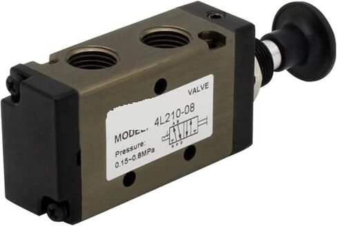 Push-Pull Valve 5 Port 2 Position 4L Series 4L110-06 4L210-08 4L310-10 4L410-15 PNEUMATIC CONTROL VALVE (PC 10MM MOTTINGS ، 4L210-08) in Kuwait