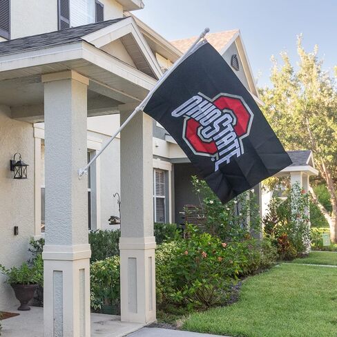 Desert Cactus Ohio State University Flag - 3 × 5 قدم المطرز النايلون للاستخدام الداخلي/الخارجي ، وتصميم Buckeyes ، للأحداث والديكور المنزلي (المطرزة 10) in Saudi Arabia