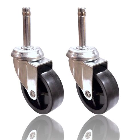 (Qty 2) WH23A Caster - 3' X 3/4 Stem Caster 7/16'' x 2 Stem, Polyolefin Wheel Plain Bearing, Housing Ball Bearing Swivel Replacement Caster for Model PJD2223A Harper Convertible Hand Truck Junior in Saudi Arabia