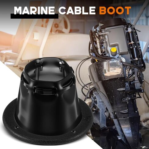 2 Pcs Marine Cable Boot 4.7" Od 3.2" ID Waterproof Marine Wire Cover for Organize Protect Boat Transom Steering Wires and Fuel Lines (No Screws) in Saudi Arabia
