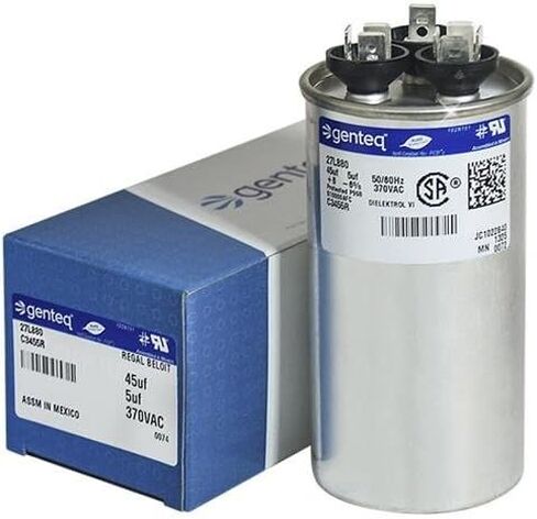100335-11 - 45 + 5 UF MFD 370 VALT VAC - Lennox Round Dual Capacitor Upgrade in Saudi Arabia