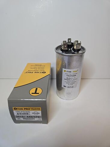 Titan Pro TRCFD305 HVAC Round Dual Motor Run Capacitor 30/5 MFD/UF 440/370 HVAC AIR Conditioner A/C in Saudi Arabia