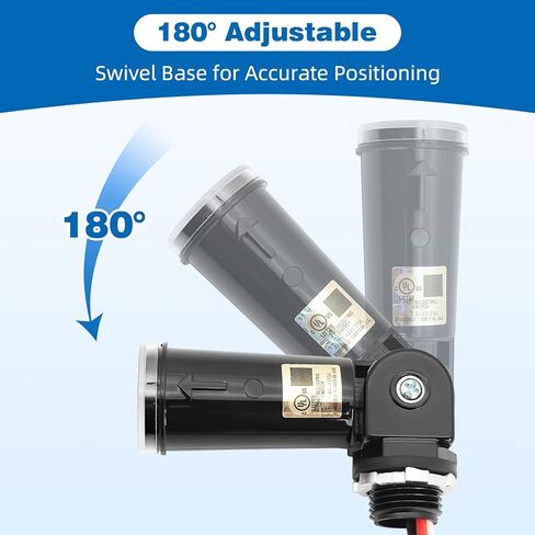 Automatic Lighting Sensor Switch 2pcs Photoelectric Switch for Outdoor Light Photo Cell Sensor with Time Delay Temperature Compensation Water-Resistant in Saudi Arabia